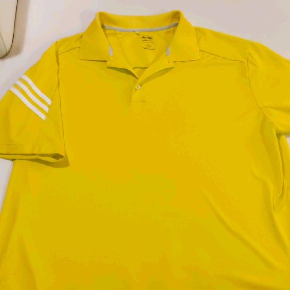 Yellow XL Adidas ClimaCool Golf Polo